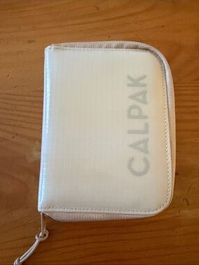 Calpak cream Zippered passport wallet